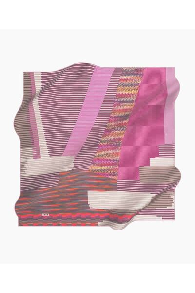 Aker Ipek Koton Pudra Renkli Eşarp