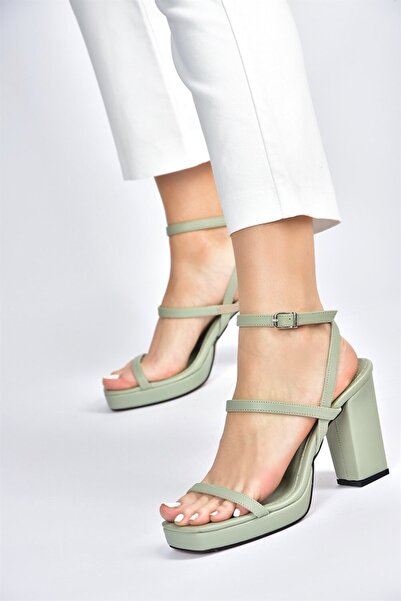 Fox Shoes Green Thick Heeled Casual Women's Shoes M282462709