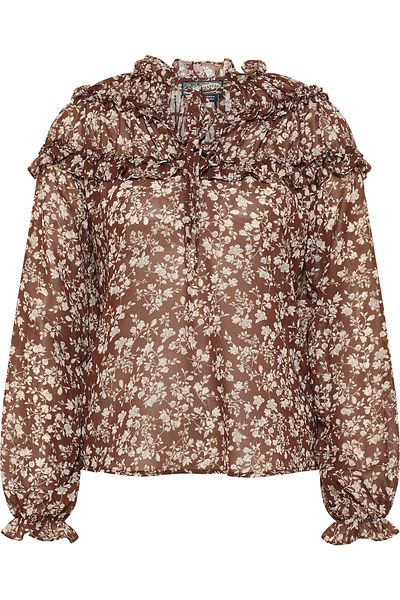 Dreimaster Vintage Ruschenbluse Brücke Port