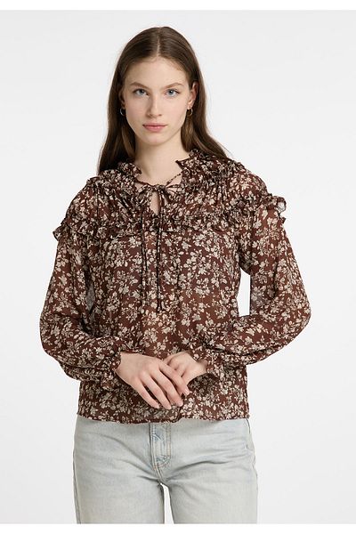 Dreimaster Vintage Ruschenbluse Brücke Port