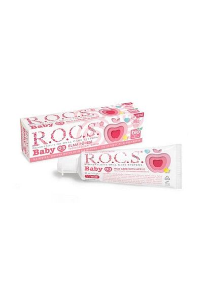 R.O.C.S. معجون أسنان للأطفال من عمر 0 إلى 3 سنوات 45 جم - هريس التفاح