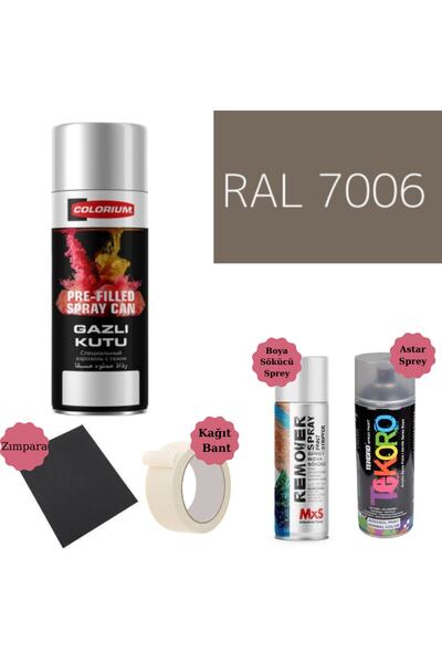 Nalburun 400 ml Doldurulmuş Selülozik Mat Sprey Boya Astar Boya Sökücü Set Ra...
