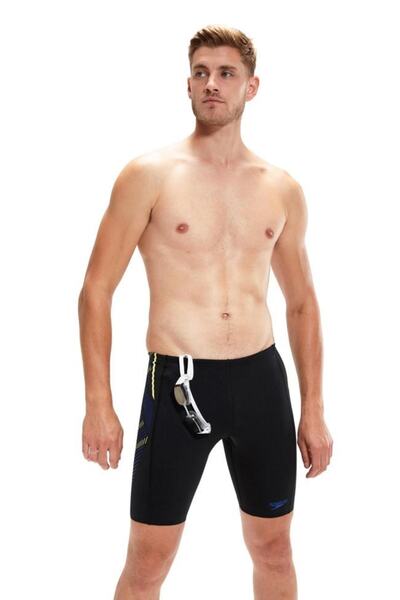 SPEEDO Erkek Jammer Yüzücü Mayosu Tech Pnl Jam Am Black/blue 8-00303414536