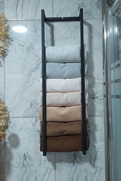 AJU Organizator pentru halat de prosoape - Suport decorativ pentru depozitare prosoape - Raft metalic multifuncțional montat pe perete