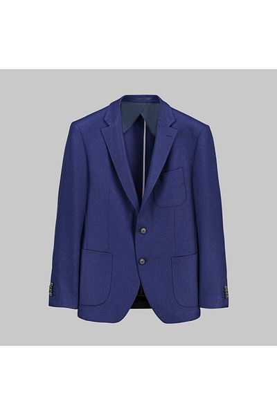 Sarar Interview Mattteo Slim Fit Woven Sports Blue Jacket