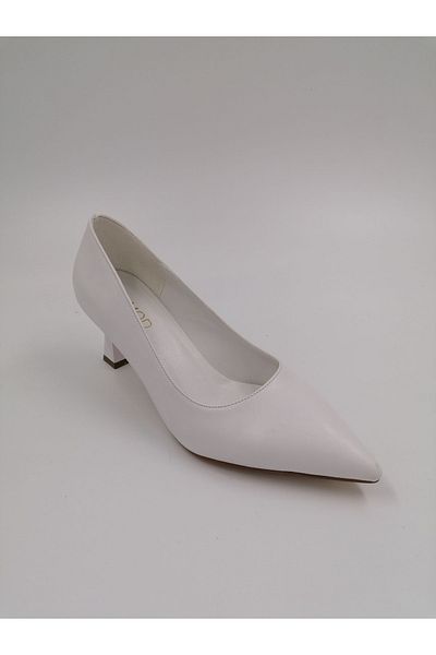 Ermod 1453 White Color Heeled Stiletto
