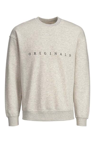 Jack & Jones 12204796 Κέντημα Written Relax Φούτερ Λευκό M