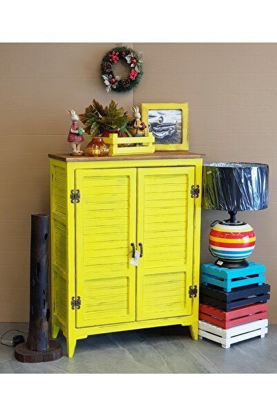 Le Atölye Çift Kapaklı Çok Amaçlı Eskitme Dolap