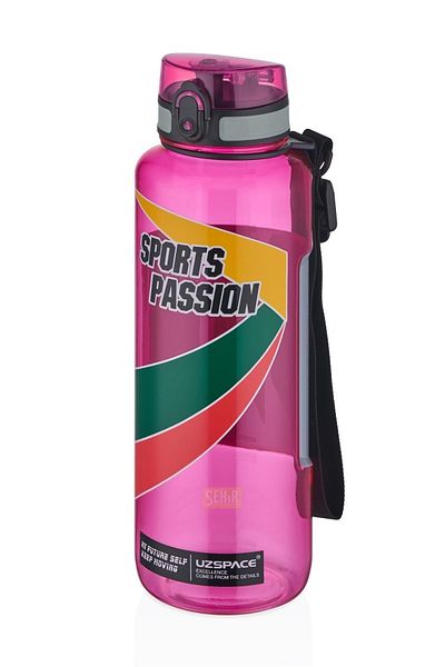 Uzspace 1200ml Large Size - Sports Passion Tritan Water Bottle with Non-Slip and Compartment