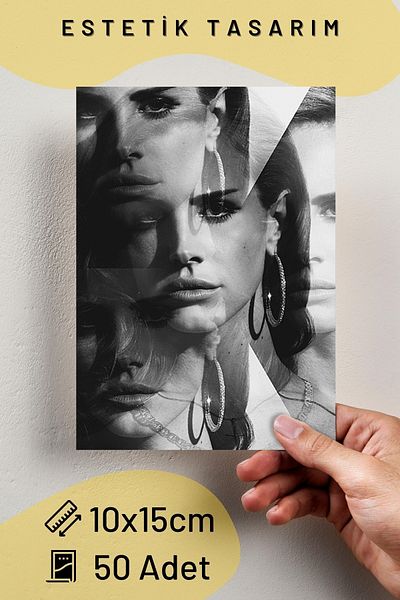 Postifull Σετ αφίσας κολάζ Lana Del Rey 50 τμχ - 10cm*15cm Παχύ Επικαλυμμένο Διακόσμηση Duar
