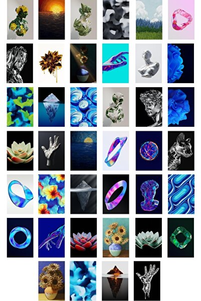 Postifull Σετ αφίσας γραφικών κολάζ - 40 τεμάχια 10*15cm - Δώρο με ταινία αυτ...