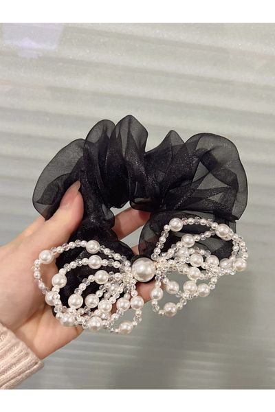 CSR AKSESUAR Cataramă cu arc din organza cu perle