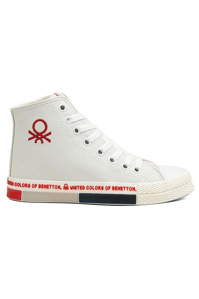 Benetton Alb - Pantofi sport de damă