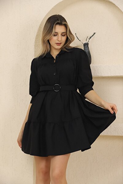 İKLİM LİFE Rochie stratificată cu centură