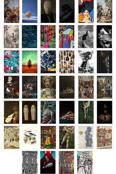 Postifull Σετ αφίσας Photo Art Collage - 40 τεμάχια 10*15cm - Δώρο με ταινία αυτοκόλλητων - Σε κουτί