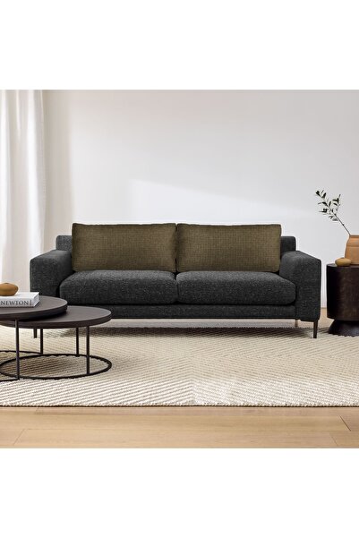 AYPETEKS Kaz Ayağı Desen Keten Kutu Model Koltuk Sırt Kırlent Kılıfı- Kanepe Minderi- Büyük Kırlent Kılıfı