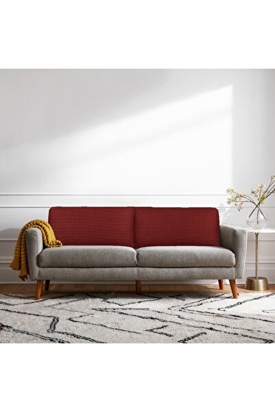 AYPETEKS Kaz Ayağı Desen Keten Kutu Model Koltuk Sırt Kırlent Kılıfı- Kanepe Minderi- Büyük Kırlent Kılıfı