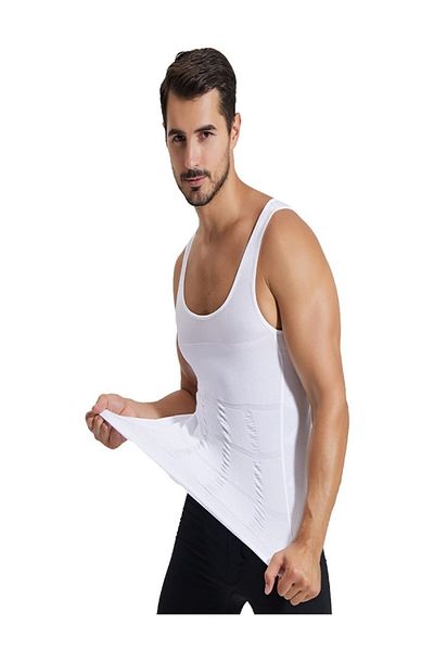 MİSTİRİK Torenova Model White Sports Corset Singlet - Αθλητής που λιώνει την κοιλιά, ελαστικός αθλητής