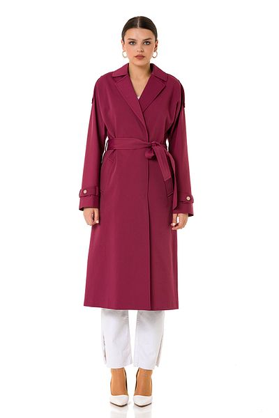 Icon Women's Burgundy Shimal Trench Coat 1638 Kb