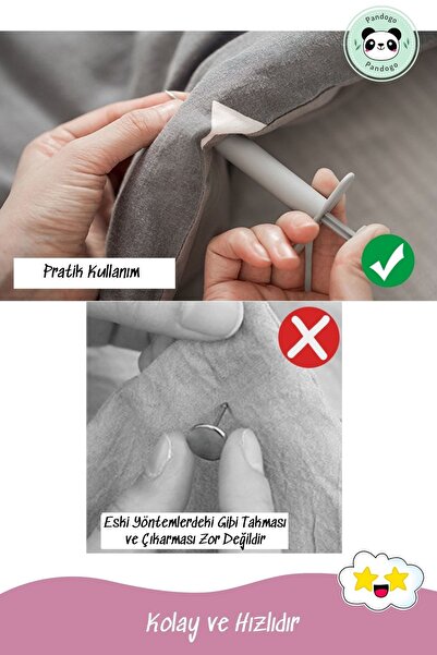 Pandogo Nevresim Yorgan Yastık Tokası Kılçık Makinesi Yorgan Tutucu Kırlent Düğmesi