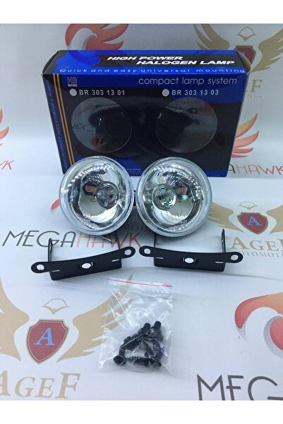 MEGAHAWK Sis Lambası Yuvarlak 9cm Beyaz 12v