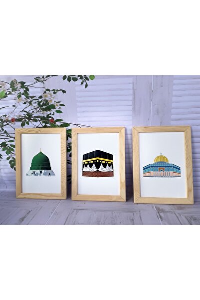 Çocuklar Için 3 Büyük Islâm Mabedi Seti - Kabe / Mescidi Nebevi / Kubbetüs Sahra