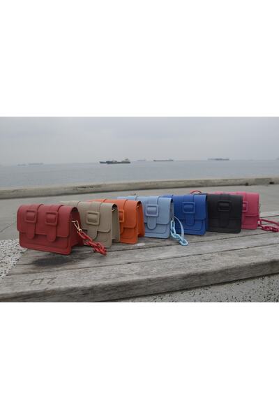 HAMGAS Pullu Zincirli Kulplu Çanta