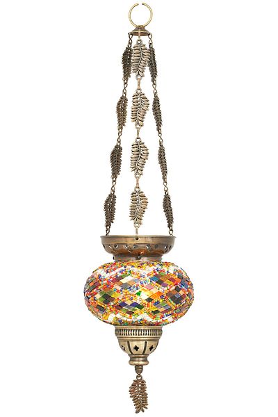 Demmex Turkish Mosaic Authentic Ethnic Candle Holder Chandelier Candlestick, 60cm