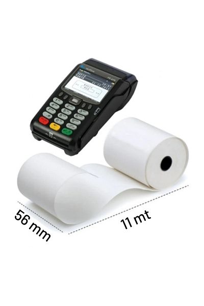 birlikvar Thermal Pos Cash Register Roll - 56x11, 10 Pieces, 1 Pack