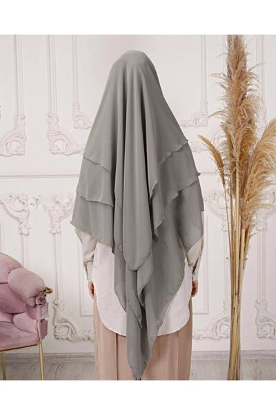 Şahane Практична хустка-хаджіб - готовий шаль з накидкою, 3 шари, суфле-накидка