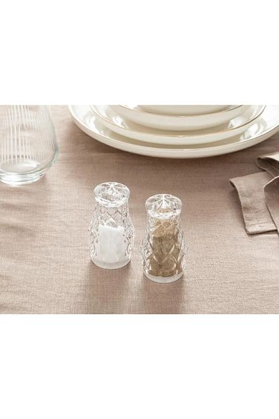 English Home Agate Glass Set of 2 Salt and Pepper Shakers 4.7x8.2 Cm Transparent