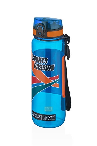 Uzspace زجاجة مياه تريتان رياضية سعة 800 مل مع حجرة حمل غير قابلة للانزلاق