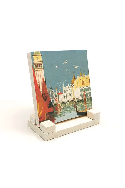 Sadrazam Natural Stone Desktop with Venice Visual Print