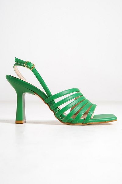 Modabuymus Butterfly Green Multi-Strapped Heeled Sandals Shoes