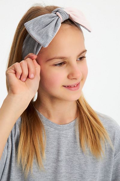 Babygiz Girl's Cotton Combed Cotton, Anti-Slip, Anti-Sweat, Ultra Light Flexible Hair Band with Bow Tie Bandana