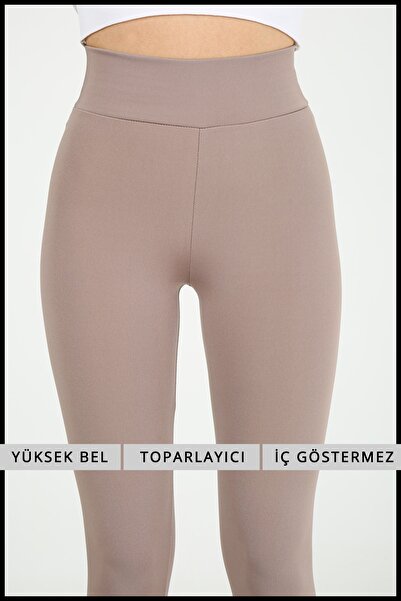 VOSSAX Kadın Vizon Yüksek Bel 1 Beden Incelten Beli Lastikli Toparlayıcı Iç G...