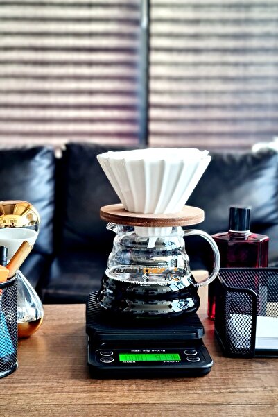 HUBBYCHEF Kahve Demleme Seti Dripper Kahve Terazisi 3 kg 0.1 gr