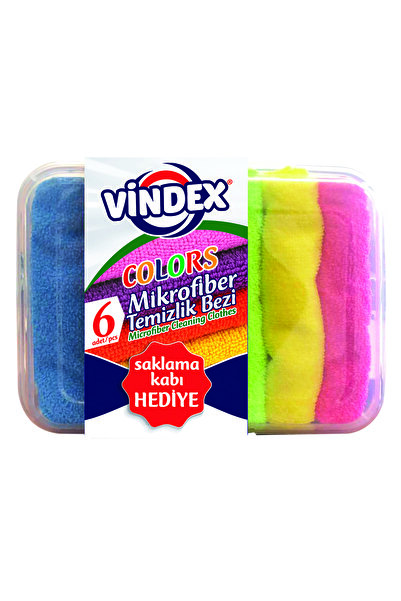 Vindex Mikrofiber Bez 6 Lı + Saklama Kabı