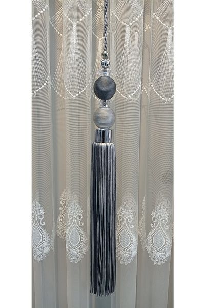 serART Elegans Curtain Pendant Lamp Anthracite Silver Chrome Cover
