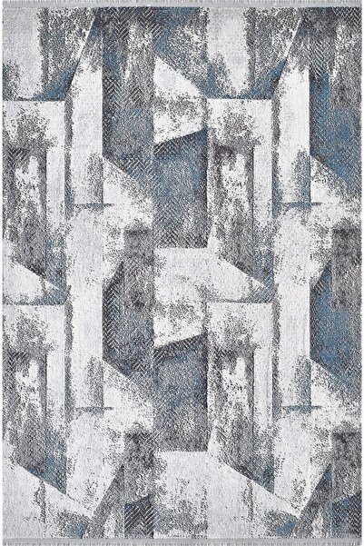 ATLAS HALI Aster Serisi Aq02a Modern Mavi Gri