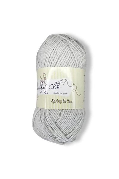 hobby club Premium Amigurumi Thread 100% Cotton Punch 5 Pieces (500gr) Soft Gray
