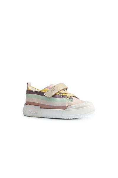 Vicco Elf Girl's Beige Linen Lighted Shoes