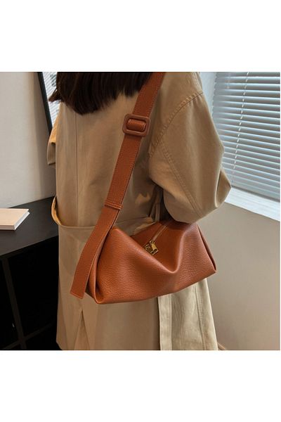 HONEY BAG Τσάντα χειρολαβής από μαλακό συνθετικό δέρμα μοντέλο Baf Cylinder