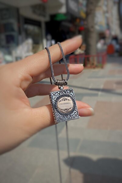 Erer Gümüş Gümüş Kare Muskalık Dua Kabı El232e3