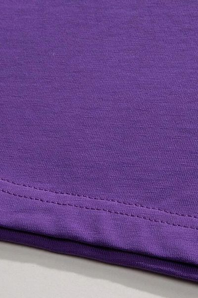 MODAGEN Unisex Purple Mon Day Printed Oversize T-shirt