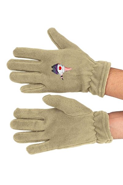 herotasarım Μακριά χειμερινά γάντια φλις με στάμπα Naruto - Bll3547