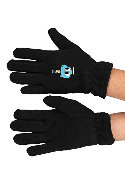 herotasarım Mănuși lungi din lână cu imprimeu Gumball de iarnă - Bll3542