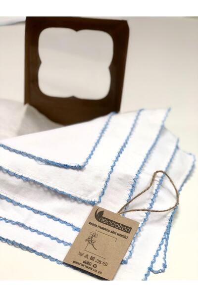neocotton عبوة من 5 مناديل مبللة للعناية بالطفل من القطن المطرز بطبقة مزدوجة ...