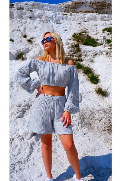 PANCHY CANKY Σορτς Muslin Crop Σετ