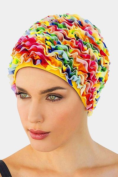 AYYILDIZ 3449 Red Ruffle Pool Cap